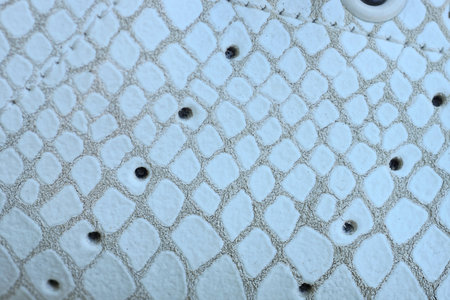 gray white plastic texture from an old dirty cover with seams