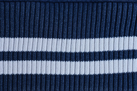 striped white blue elastic fabric texture on jacket clothes