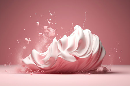 Network technology background futuristic tech pink wave background. Low poly 3d wire made with generative AIの素材