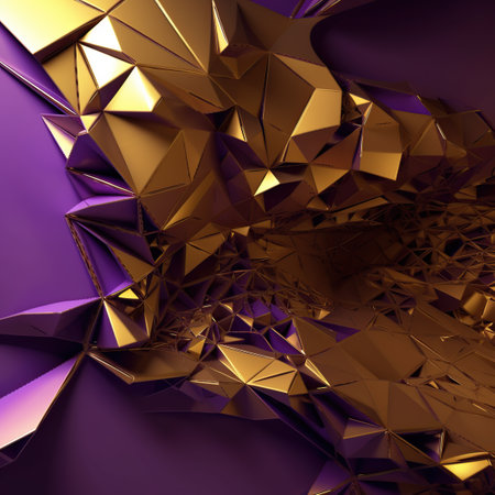 Abstract purple gold neon wave made with generative AIの素材