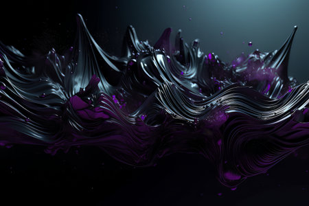 Abstract 3D background Explosive liquid metal splash AIの素材