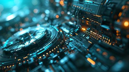 Futuristic technology innovation 3D background. AIの素材
