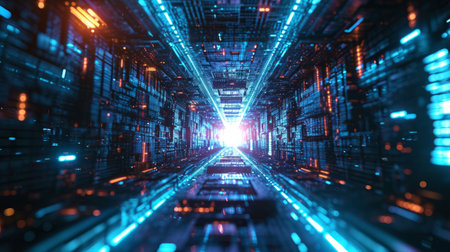 Futuristic technology innovation 3D background. AIの素材