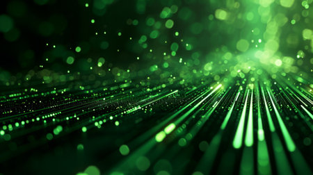 Futuristic technology innovation green 3D background. AIの素材