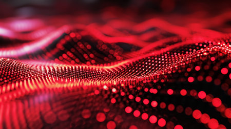 Futuristic technology innovation red 3D background. AIの素材