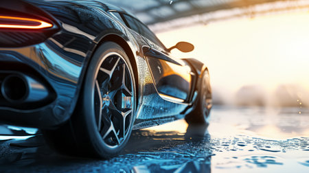 Futuristic sports car future technology. AIの素材