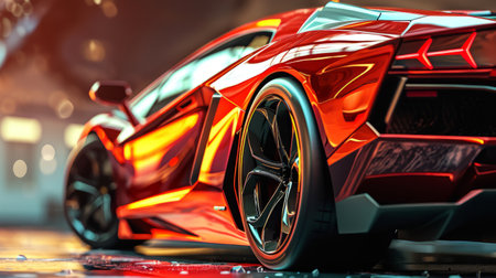 Futuristic sports car future technology. AIの素材