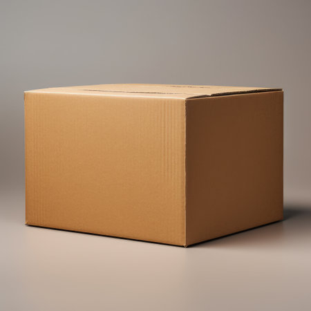 Cardboard box postal parcel. AIの素材