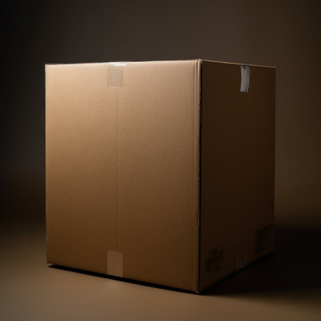 Cardboard box postal parcel. AIの素材