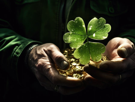 Clover leaf symbol of St. Patricks Day. AIの素材