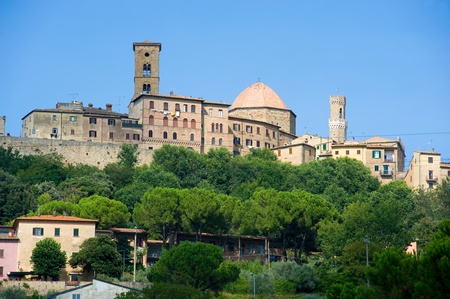 The city of Volterra in Tuscany in Italy.のeditorial素材