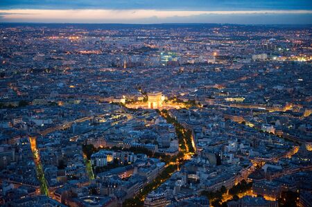 View from the Eiffel Tower in Parisの写真素材