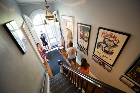 KEY WEST, FLORIDA, USA - MAY 03, 2016: Gang way with stairs in the Hemingway House in Key West in Florida.のeditorial素材