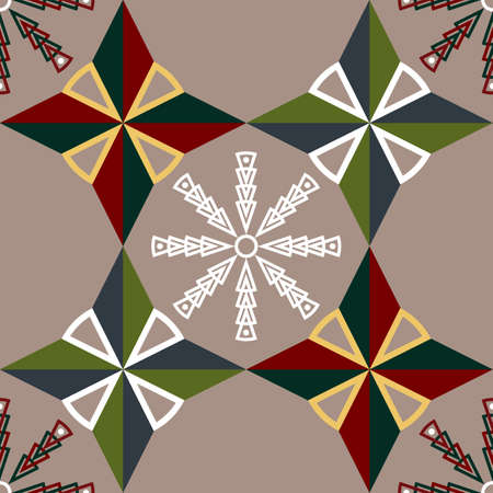 Star and snowflake ornamentのイラスト素材