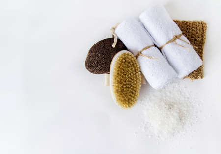 Skin care at home. Eco-friendly bath and spa accessories.