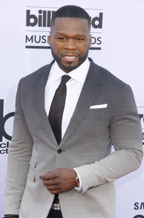 50 Cent at the 2015 Billboard Music Awards held at the MGM Garden Arena in Las Vegas, USA on May 17, 2015.のeditorial素材