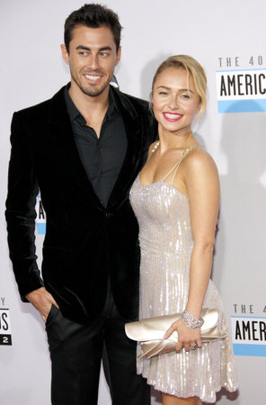 Hayden Panettiere and Scotty McKnight at the 40th Anniversary American Music Awards held at the Nokia Theatre L.A. Live in Los Angeles, United States, 181112.のeditorial素材