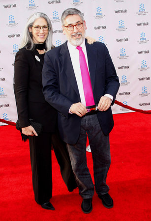 Deborah Landis and John Landis at the 2012 TCM Classic Film Festival Gala Screening of 'Cabaret' held at the Grauman's Chinese Theater in Hollywood on April 12, 2012.のeditorial素材