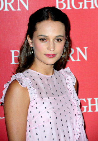 Alicia Vikander at the 27th Annual Palm Springs International Film Festival Awards Gala held at the Palm Springs Convention Center in Palm Springs, USA on January 2, 2016.のeditorial素材
