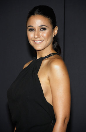 Emmanuelle Chriqui at the Los Angeles premiere of 'Creed' held at the Regency Village Theatre in Westwood, USA on November 19, 2015.のeditorial素材
