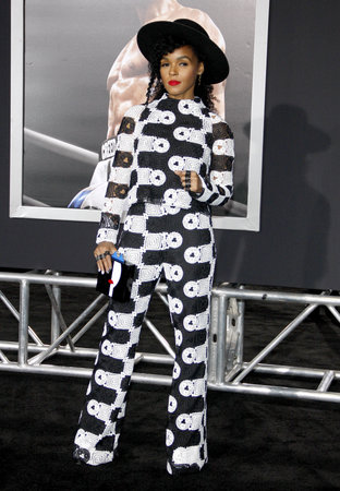 Janelle Monae at the Los Angeles premiere of 'Creed' held at the Regency Village Theatre in Westwood, USA on November 19, 2015.のeditorial素材