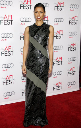 Gugu Mbatha-Raw at the AFI FEST 2015 Centerpiece Gala premiere of 'Concussion' held at the TCL Chinese Theatre in Hollywood, USA on November 10, 2015.のeditorial素材