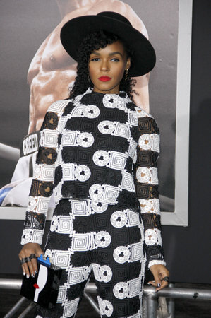 Janelle Monae at the Los Angeles premiere of 'Creed' held at the Regency Village Theatre in Westwood, USA on November 19, 2015.のeditorial素材