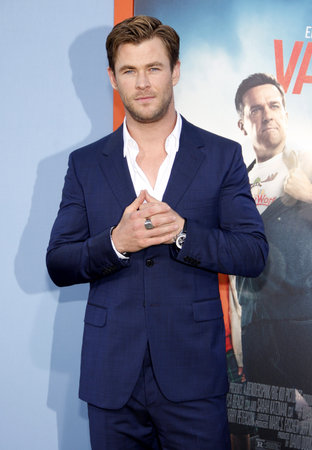 Chris Hemsworth at the Los Angeles premiere of 'Vacation' held at the Regency Village Theatre in Westwood, USA on July 27, 2015.のeditorial素材