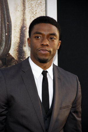 Chadwick Boseman at the "42" Los Angeles Premiere at TCL Chinese Theater on April 9, 2013 in Hollywood, California.のeditorial素材