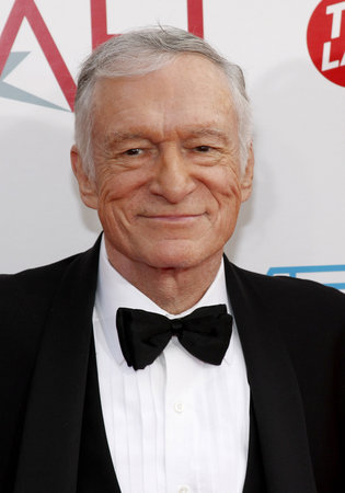 Hugh Hefner at the 37th AFI Lifetime Achievement Award: A Tribute to Michael Douglas held at the Sony Pictures Studios in Culver City on June 11, 2009.のeditorial素材