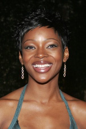 HOLLYWOOD, CA - DECEMBER 01, 2005: Caroline Chikezie at the World premiere of 'Aeon Flux' at the Cinerama Dome in Hollywood, USA on December 1, 2005.のeditorial素材