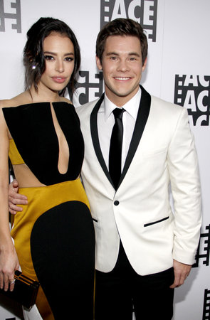 Chloe Bridges and Adam DeVine at the 66th Annual ACE Eddie Awards held at the Beverly Hilton Hotel in Beverly Hills, USA on January 29, 2016.のeditorial素材
