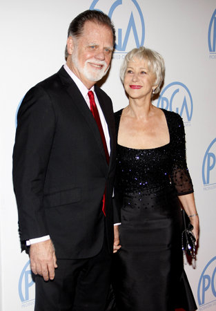 Helen Mirren and Taylor Hackford at the 22nd Annual Producers Guild Awards held at the Beverly Hilton hotel in Beverly Hills, USA on January 22, 2011.のeditorial素材