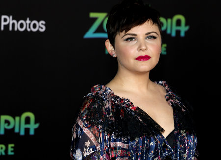 Ginnifer Goodwin at the Los Angeles premiere of 'Zootopia' held at the El Capitan Theater in Hollywood, USA on February 17, 2016.のeditorial素材