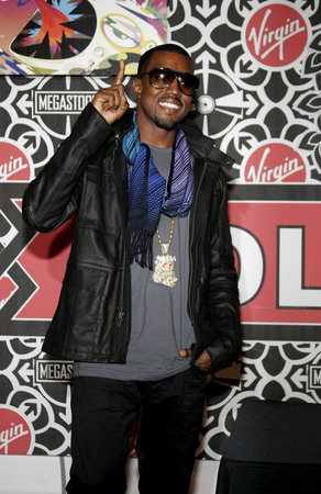 Kanye West at the in-store signing of his new release 'Graduation' held at the Virgin Megastore Hollywood & Highland in Hollywood, USA on September 13, 2007.のeditorial素材