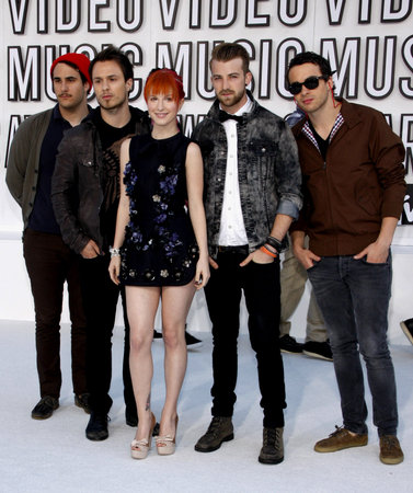Paramore at the 2010 MTV Video Music Awards held at the Nokia Theater L.A. Live in Los Angeles on September 12, 2010.のeditorial素材