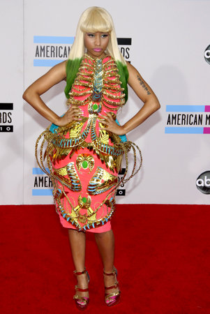 Nicki Minaj at the 2010 American Music Awards held at the Nokia Theatre L.A. Live in Los Angeles on November 21, 2010.のeditorial素材