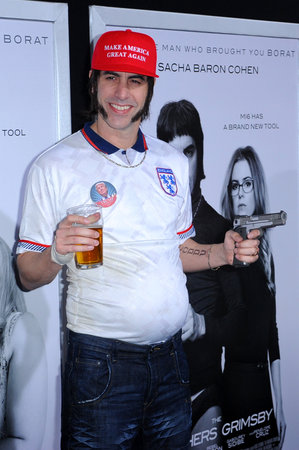 Sacha Baron Cohen at the Los Angeles premiere of 'The Brothers Grimsby' held at the Regency Village Theatre in Westwood, USA on March 3, 2016.のeditorial素材