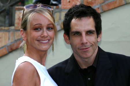 Ben Stiller and Christine Taylor at the 2004 Wine Tasting Event: Vintage Hollywood held at the Private residence in Brendwood on June 5, 2004.のeditorial素材