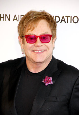 Elton John at the 21st Annual Elton John AIDS Foundation Academy Awards Viewing Party held at the Pacific Design Center in West Hollywood on February 24, 2013 in Los Angeles, California.のeditorial素材