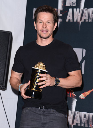 Mark Wahlberg at the 2014 MTV Movie Awards - Press Room held at the Nokia Theatre L.A. Live in Los Angeles, USA on April 13, 2014.のeditorial素材