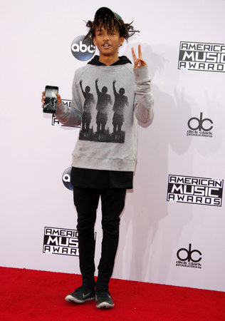 Jaden Smith at the 2014 American Music Awards held at the Nokia Theatre L.A. Live in Los Angeles on November 23, 2014 in Los Angeles, California.のeditorial素材
