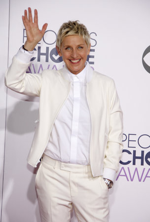 Ellen DeGeneres at the 41st Annual People's Choice Awards held at the Nokia L.A. Live Theatre in Los Angeles on January 7, 2015.のeditorial素材