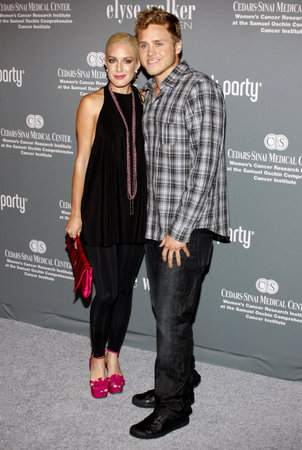 Heidi Montag and Spencer Pratt at the 4th Annual Pink Party held at the Hangar 8 in Santa Monica on September 13, 2008.のeditorial素材