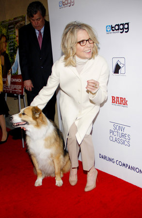 Diane Keaton at the Los Angeles premiere of Darling Companion held at the Egyptian Theater in Hollywood on April 17, 2012.のeditorial素材