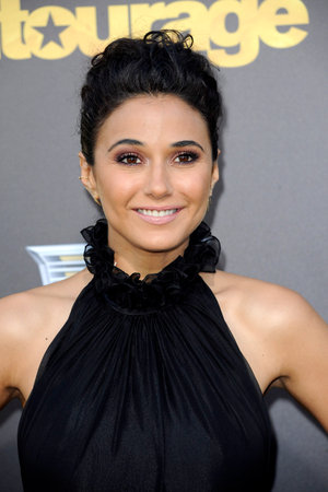 Emmanuelle Chriqui at the Los Angeles premiere of 'Entourage' held at the Regency Village Theatre in Westwood, USA on June 1, 2015.のeditorial素材