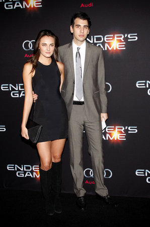Nick Simmons at the Los Angeles premiere of "Ender's Game" held at the TCL Chinese Theatre in Hollywood, USA on October 28, 2013.のeditorial素材