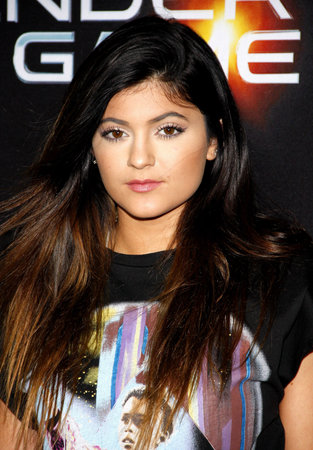 Kylie Jenner at the Los Angeles premiere of "Ender's Game" held at the TCL Chinese Theatre in Hollywood, USA on October 28, 2013.のeditorial素材