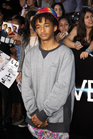 Jaden Smith at the Los Angeles premiere of "Divergent" held at the Regency Bruin Theatre in Westwood, USA on March 18, 2014.のeditorial素材