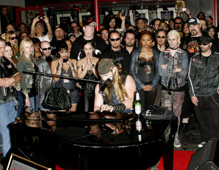 Zakk Wylde of Black Label Society attends the Posthumoustly Induction of legenadary metal guitarist Dimebag Darrell Abbott into Hollywood's RockWalk held at the Guitar Center in Hollywood, California on May 17, 2007.のeditorial素材